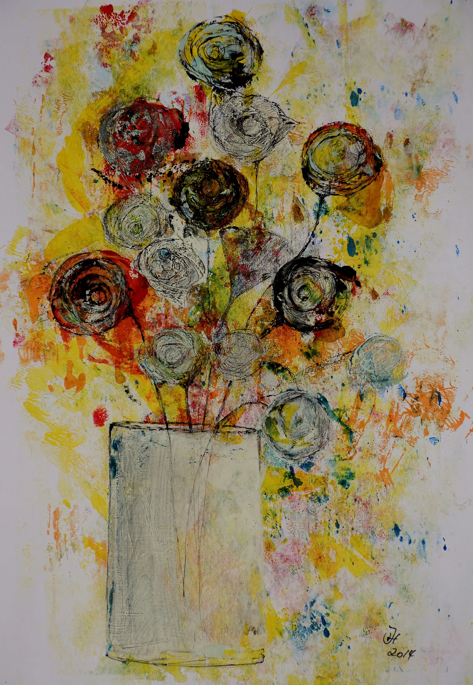 blüten,acryl_auf_papier_,din_a4_.2014