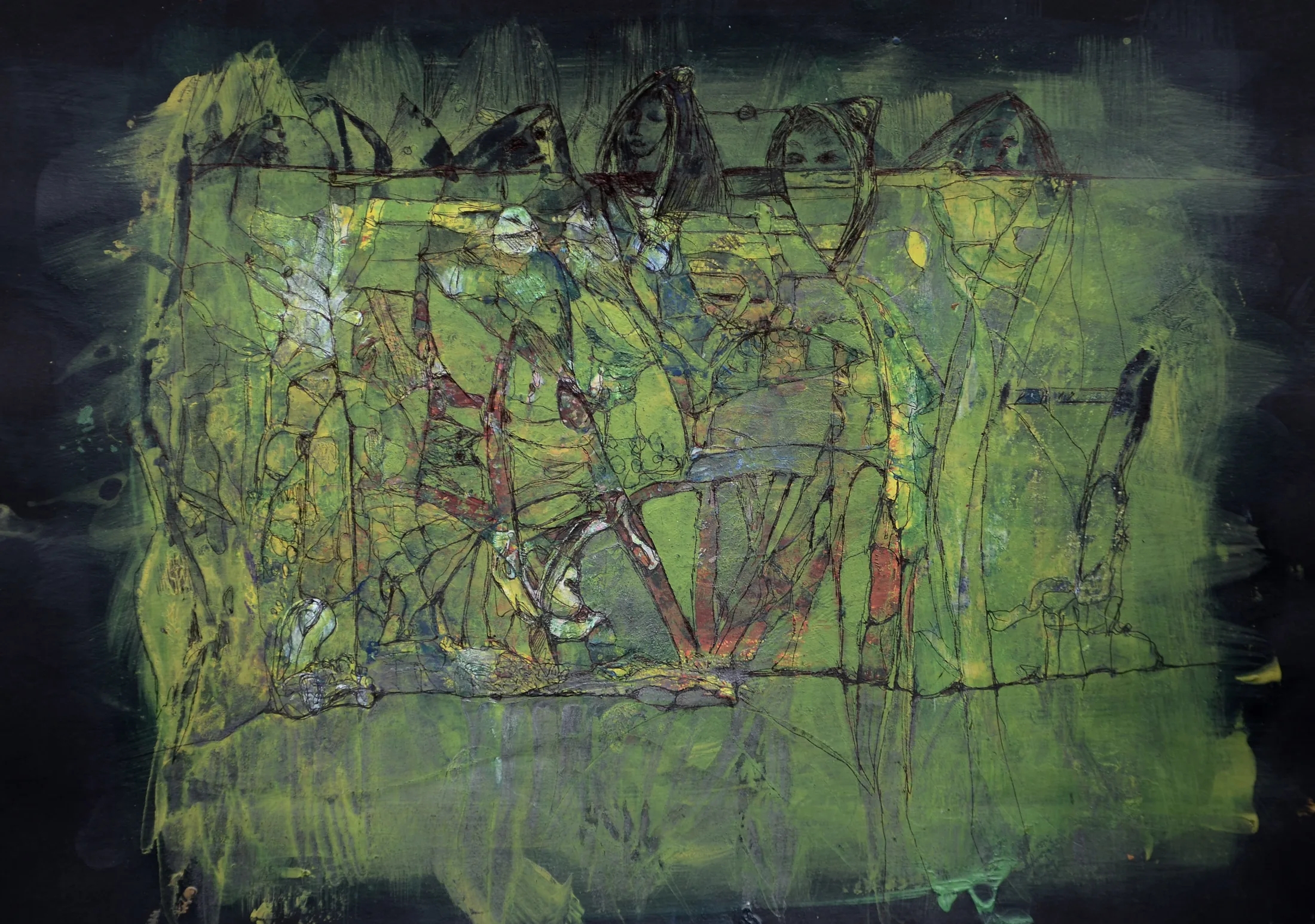 im_grünen..acryl,tusche_auf_papier,din_a_4,2014
